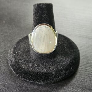44. 925 Sterling Silver Ring, Selenite,  Sz 8.25